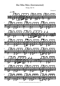 Drum score: Hoàng Anh Tú - Hai Mùa Mưa (Instrumental)