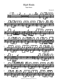 Drum score: Hijab Rindu - Hijab Rindu