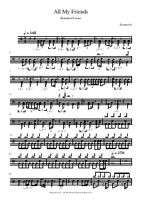 Drum score: Knocked Loose - All My Friends