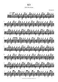 Drum score: NLE The Great - KO