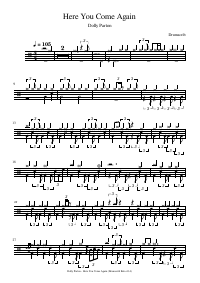 Drum score: Dolly Parton - Here You Come Again