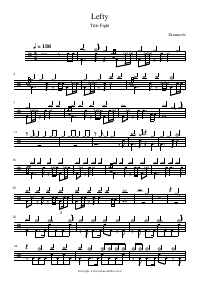 Drum score: Title Fight - Lefty