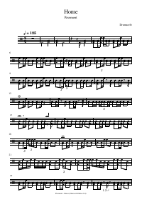 Drum score: Pavement - Home