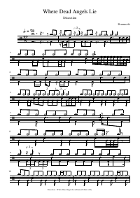 Drum score: Dissection - Where Dead Angels Lie