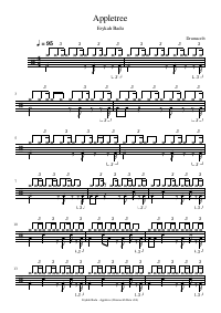 Drum score: Erykah Badu - Appletree