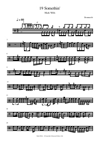 Drum score: Mark Wills - 19 Somethin'