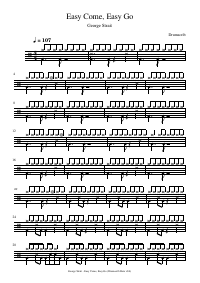Drum score: George Strait - Easy Come, Easy Go
