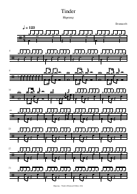 Drum score: Hipsway - Tinder