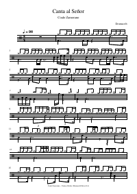 Drum score: Coalo Zamorano - Canta al Señor