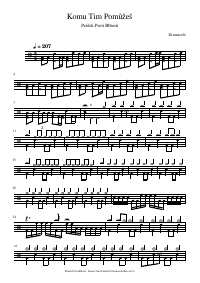 Drum score: Prášek Proti Blbosti - Komu Tim Pomůžeš
