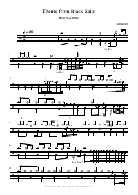 Drum score: Bear McCreary - Theme from Black Sails