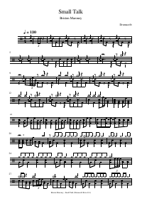 Drum score: Briston Maroney - Small Talk