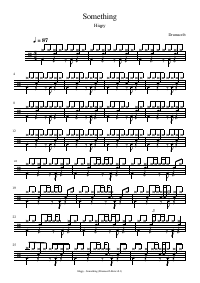Partitura de batería: Hiqpy - Something