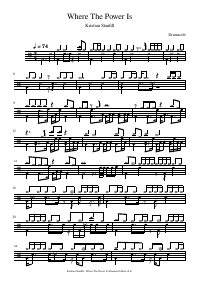 Drum score: Kristian Stanfill - Where The Power Is