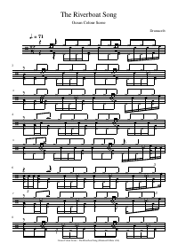 Drum score: Ocean Colour Scene - The Riverboat Song