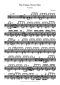 Drum score: Scorpions - The Future Never Dies