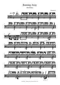 Drum score: Bob Marley - Running Away