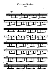 Drum score: Pantera - 13 Steps to Nowhere