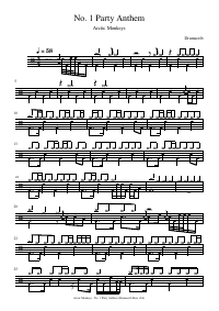 Drum score: Arctic Monkeys - No. 1 Party Anthem