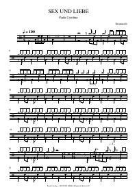 Drum score: Paula Carolina - SEX UND LIEBE
