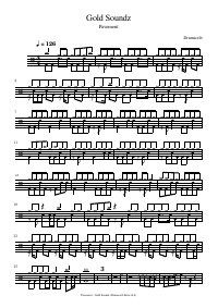 Drum score: Pavement - Gold Soundz