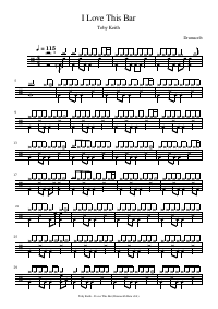 Drum score: Toby Keith - I Love This Bar