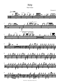 Drum score: Tina Turner - Help