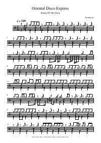 Drum score: Sultan Of The Disco - Oriental Disco Express