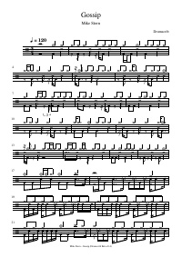 Drum score: Mike Stern - Gossip