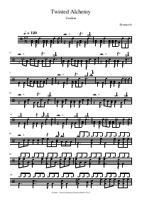 Drum score: Cruskin - Twisted Alchemy