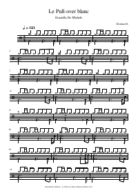 Drum score: Graziella De Michele - Le Pull-over blanc