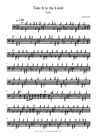Drum score: Eagles - Take It to the Limit