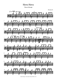 Drum score: Hasan Jahangir - Hawa Hawa