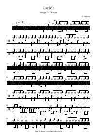 Drum score: Recipe Of Disaster - Use Me