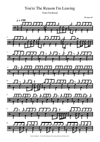 Drum score: Franz Ferdinand - You're The Reason I'm Leaving