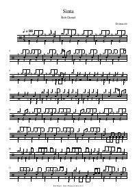 Drum score: Rob Deniel - Sinta