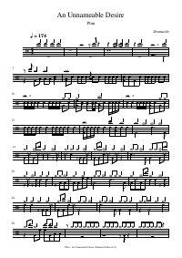 Drum score: Plini - An Unnameable Desire