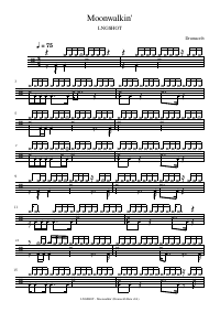 Drum score: LNGSHOT - Moonwalkin'