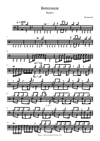Drum score: Baptists - Betterment