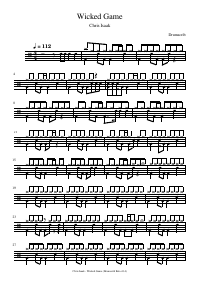 Drum score: Chris Isaak - Wicked Game