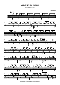 Drum score: Daniel Balavoine - Vendeurs de larmes