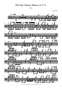 Drum score: a-ha - The Sun Always Shines on T.V.