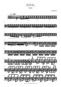 Drum score: Angra - Z.I.T.O.
