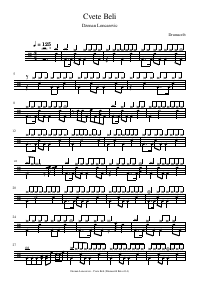 Drum score: Dzenan Loncarevic - Cvete Beli