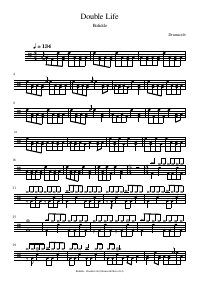 Drum score: Bolidde - Double Life
