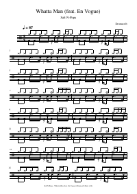 Drum score: Salt-N-Pepa - Whatta Man (feat. En Vogue)