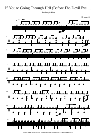 Drum score: Rodney Atkins - If You're Going Through Hell (Before The Devil Even Knows)