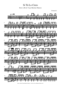 Drum score: Strive to Be & Ysaac Martínez Marrero - Si Tú Lo Crees