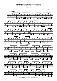 Drum score: Hanson - MMMBop (Single Version)