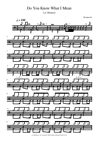 Drum score: Lee Michaels - Do You Know What I Mean